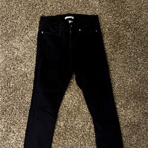 Good American Good Leg High Rise Black Skinny Stretch Jeans 30/10 Women's